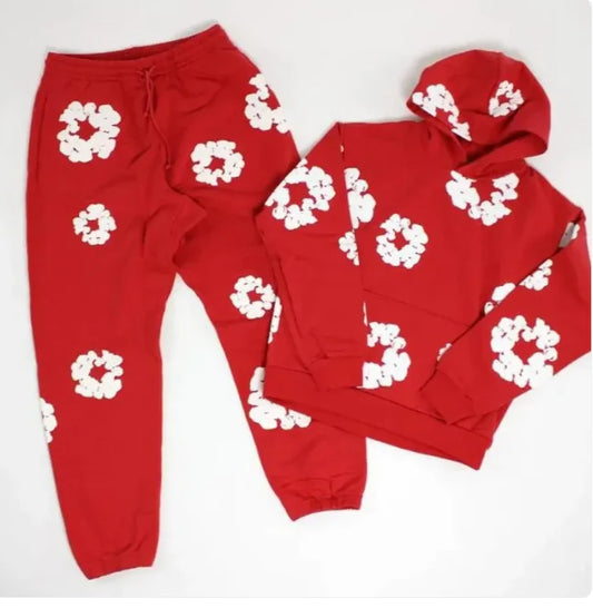 Denim Tears The Cotton Wreath Red Suit