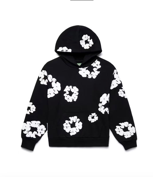 Denim Tears The Cotton Wreath Hoodie Black